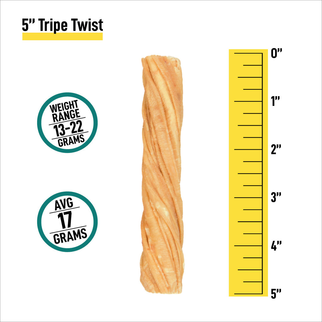 5” Tripe Twists - Bulk Box - 5” Tripe Twists - Bulk Box - K9warehouse.com